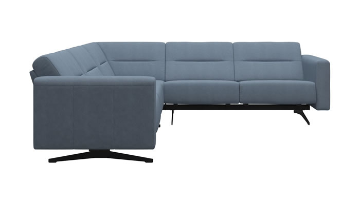 Stressless Stella Corner Sofa in Yoredale Light Blue Fabric